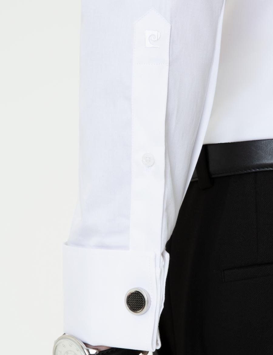 Beyaz Slim Fit Smokin Gömlek