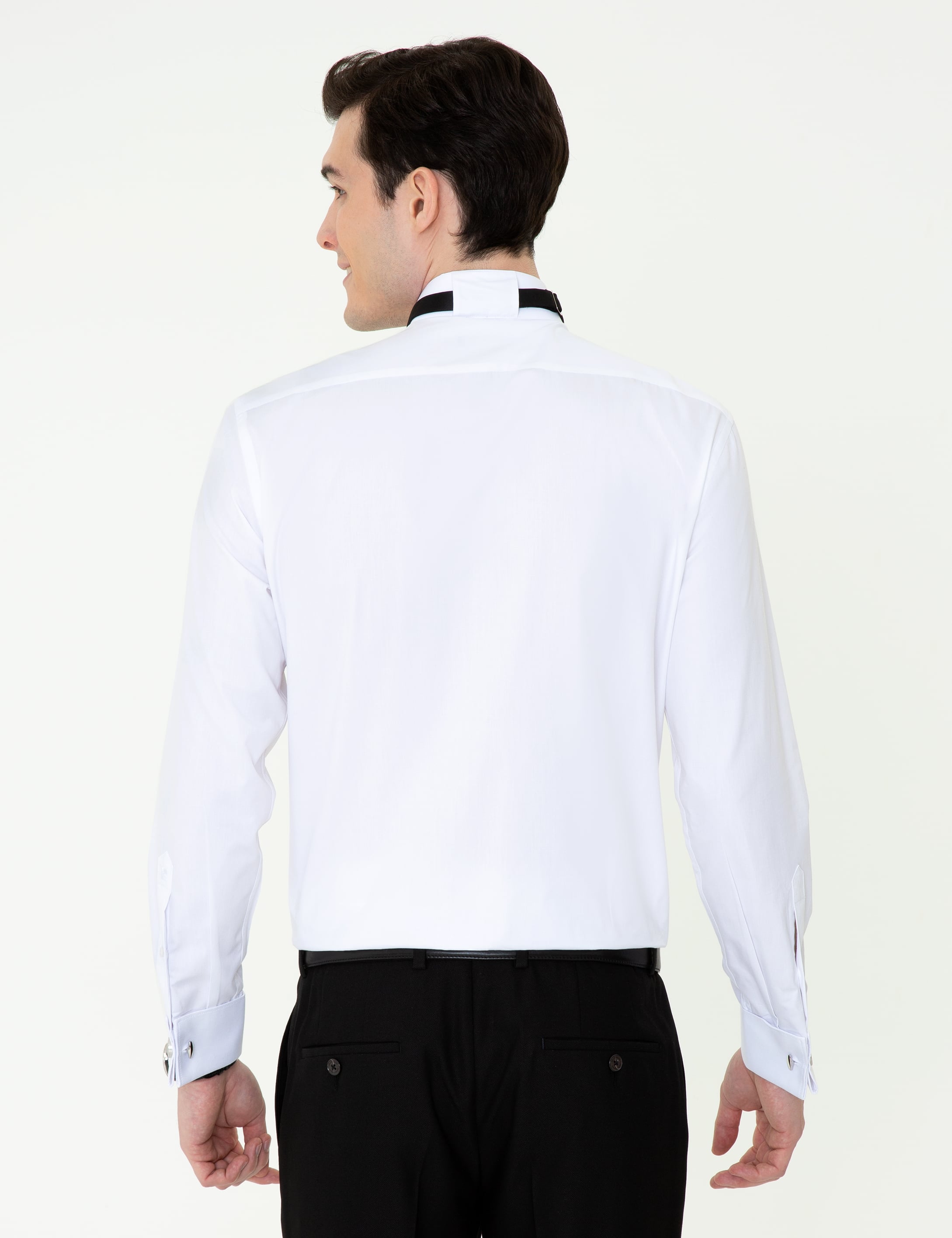 Pierre Cardin Beyaz Slim Fit Smokin Gömlek görsel 3