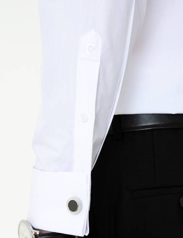 Beyaz Slim Fit Smokin Gömlek