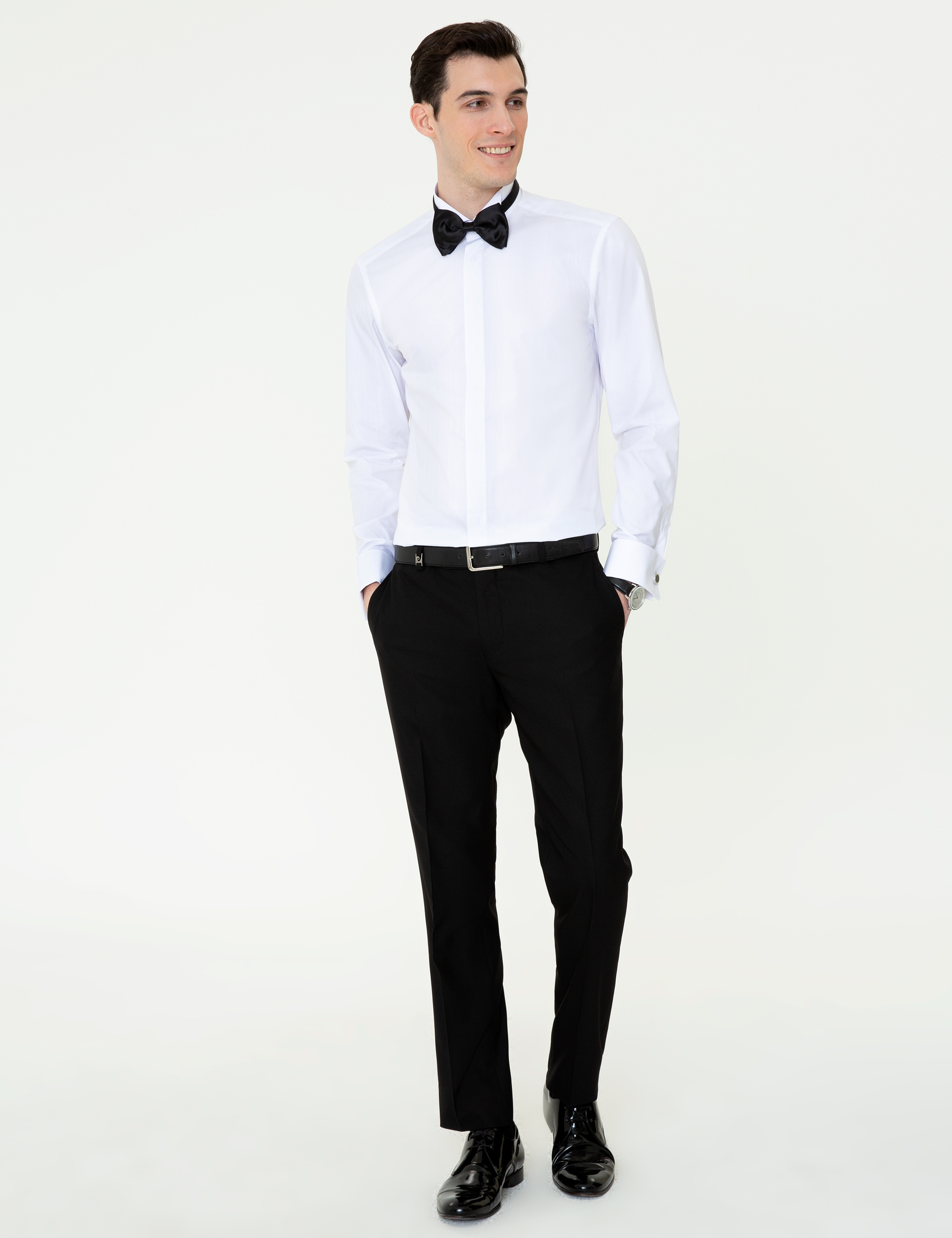 Pierre Cardin Beyaz Slim Fit Smokin Gömlek görsel 4