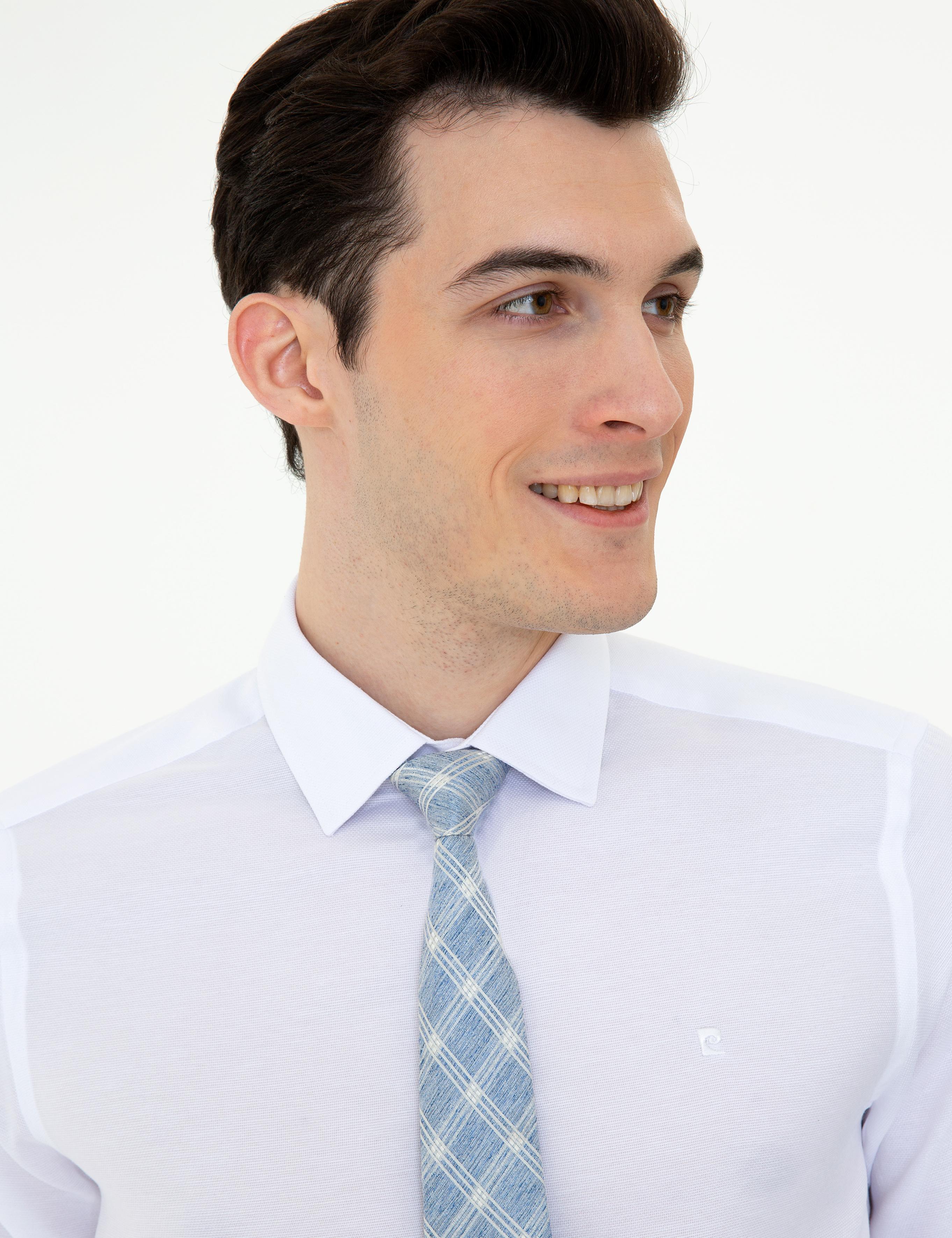 Beyaz Slim Fit Oxford Gömlek