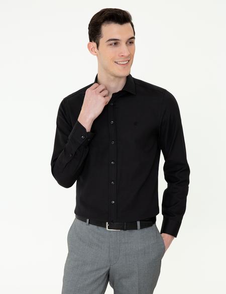Siyah Slim Fit Oxford Gömlek - 50247117054