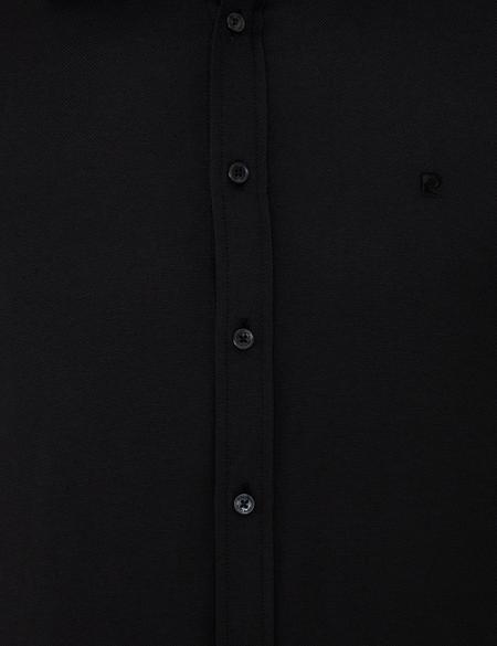 Siyah Slim Fit Oxford Gömlek - 50247117054