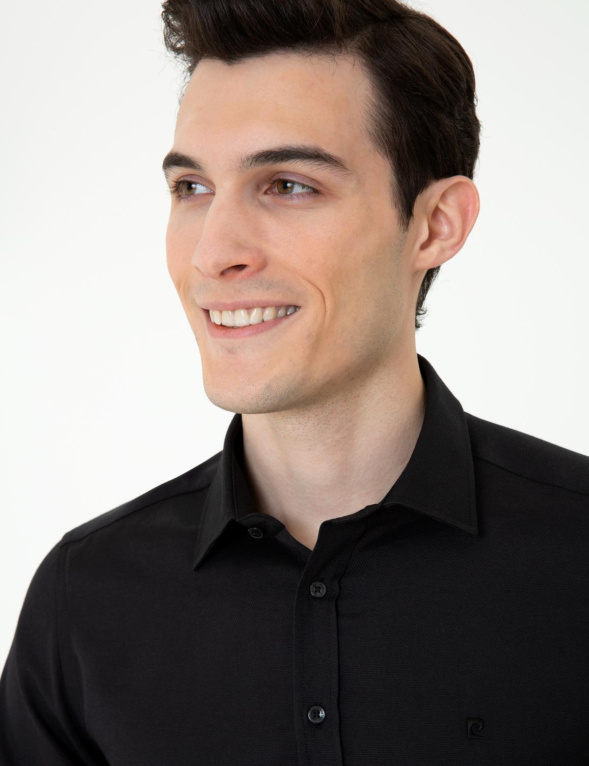 Siyah Slim Fit Oxford Gömlek - 50247117054