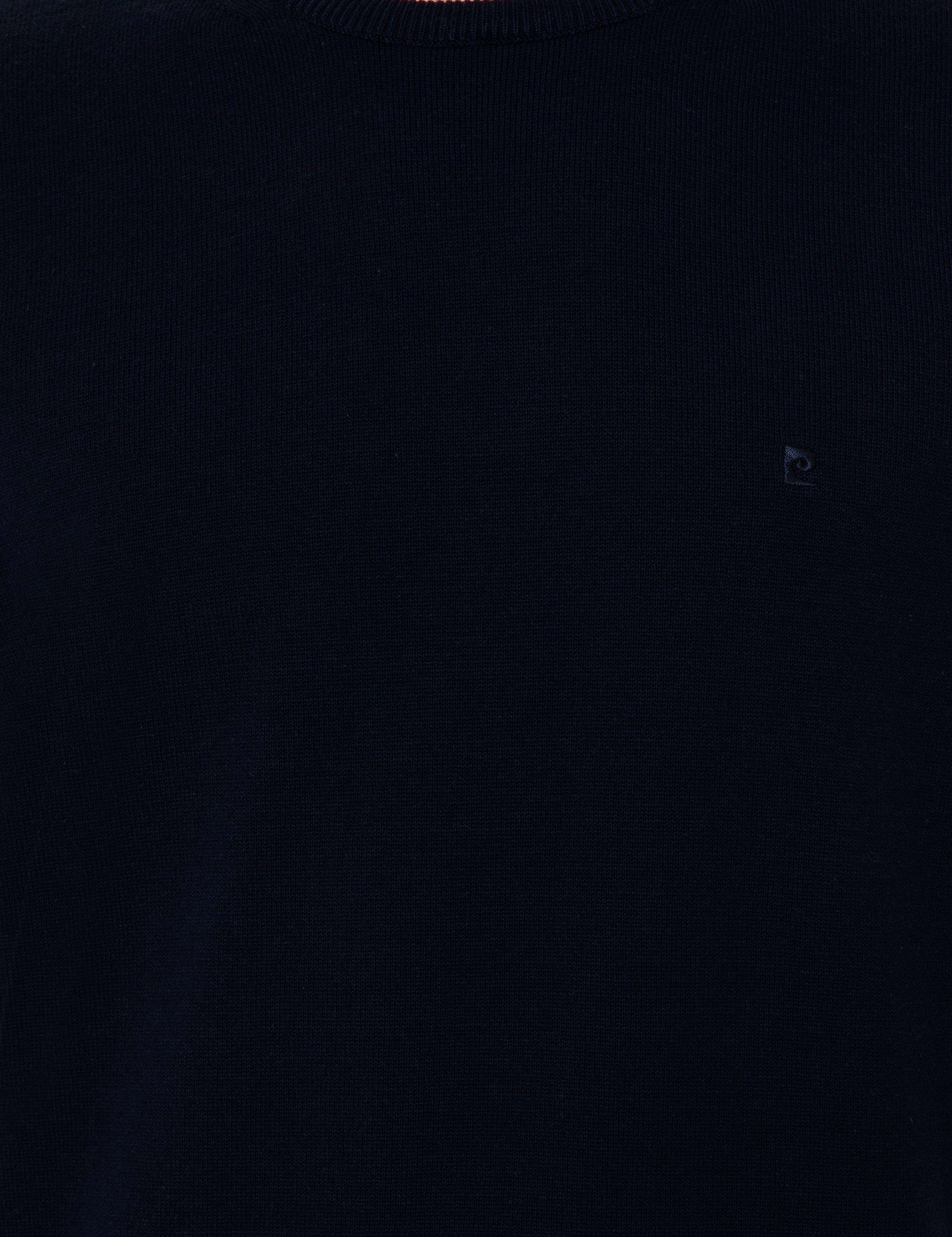 Lacivert Slim Fit Bisiklet Yaka Basic Triko Kazak