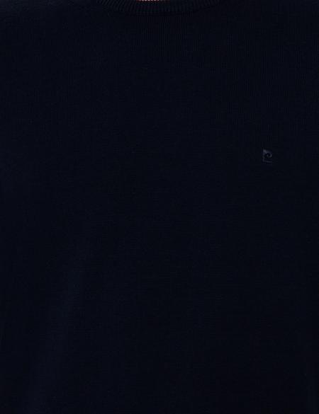 Lacivert Slim Fit Bisiklet Yaka Basic Triko Kazak - 50237801025