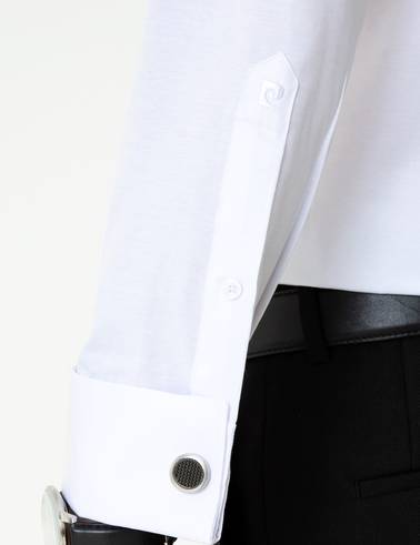 Beyaz Slim Fit Smokin Gömlek