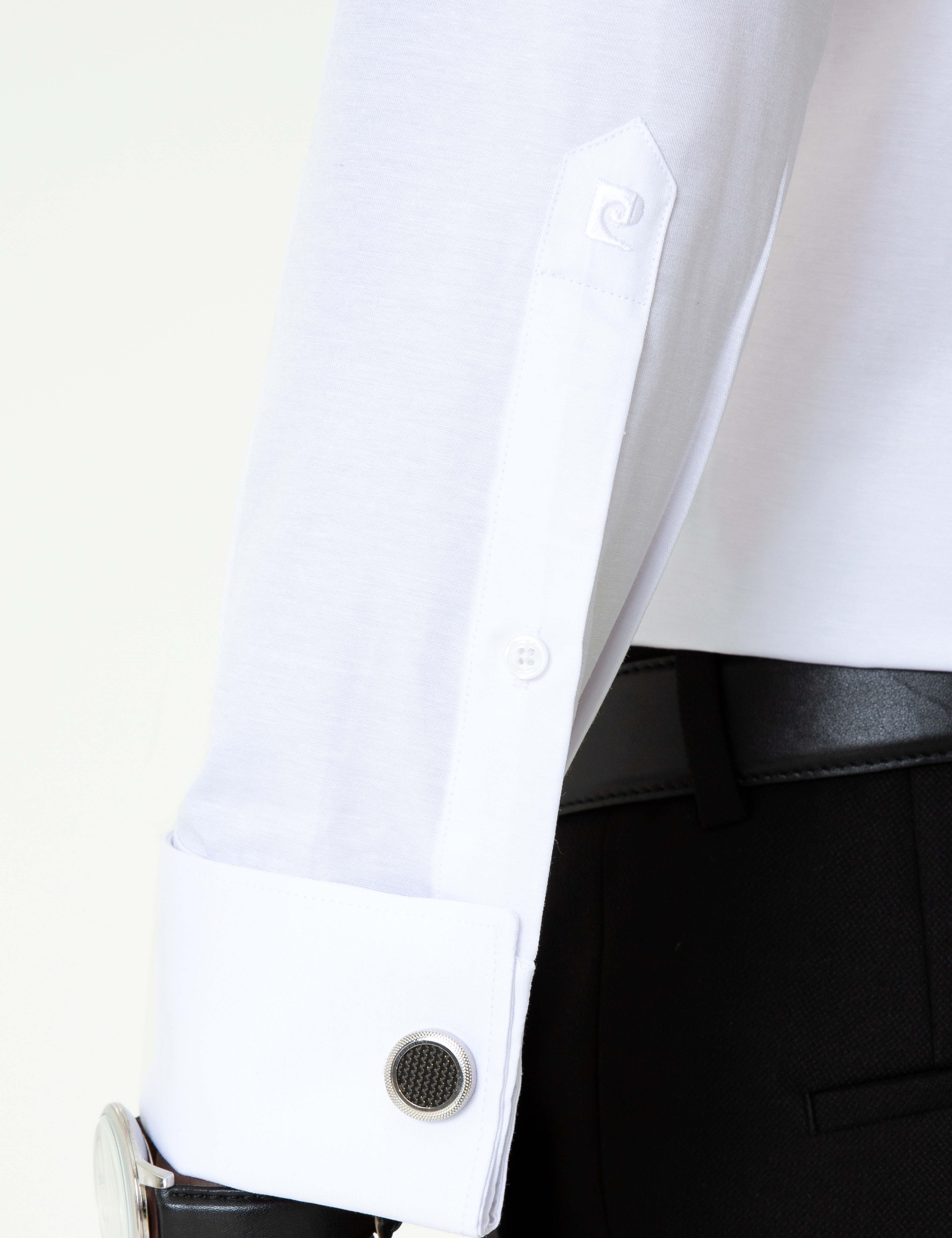 Beyaz Slim Fit Smokin Gömlek - Image 6