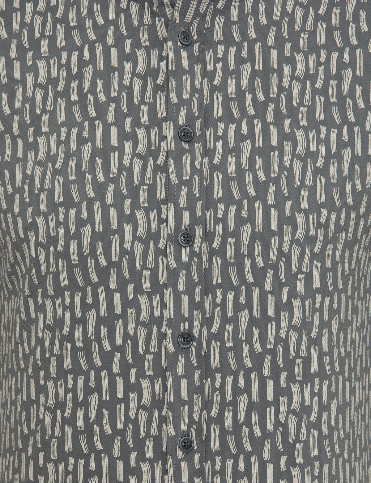 Antrasit Slim Fit Uzun Kollu Gömlek - 50251045008