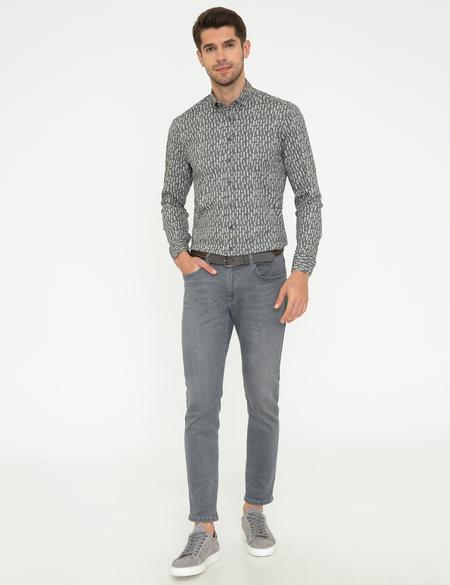 Antrasit Slim Fit Uzun Kollu Gömlek - 50251045008