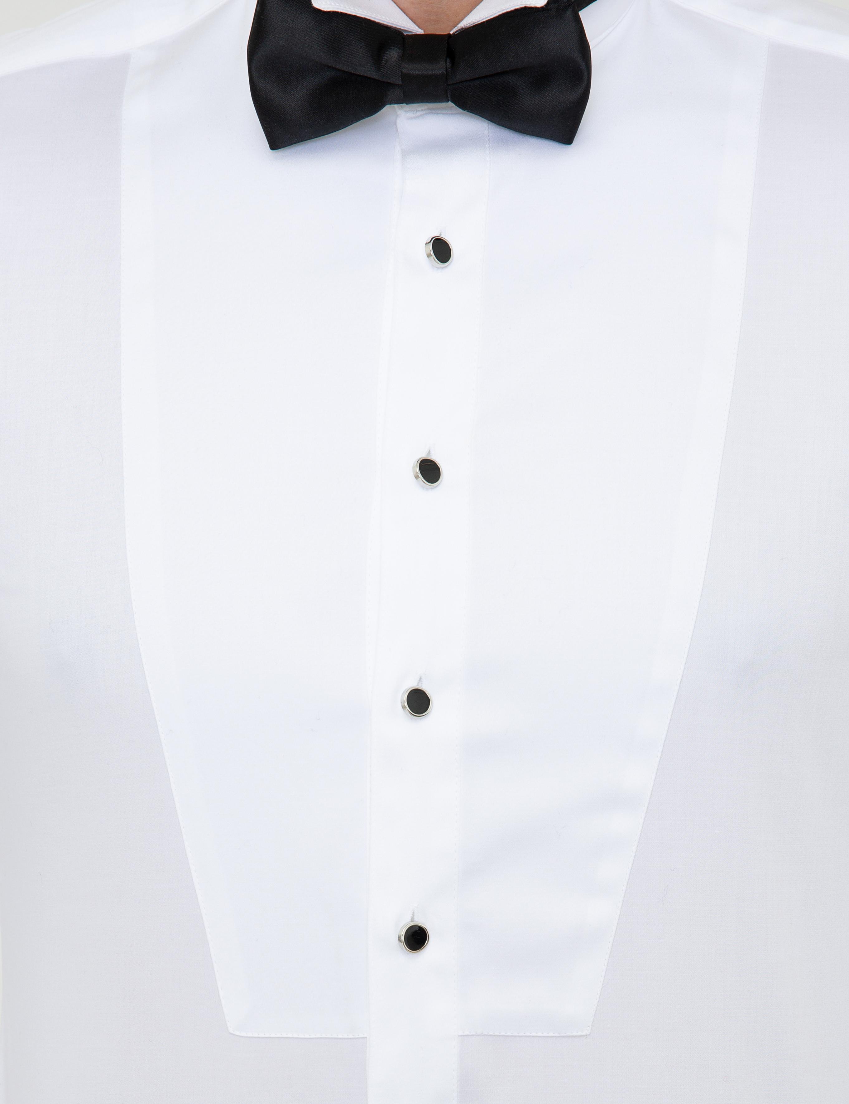 Beyaz Ex. Slim Fit Smokin Gömlek