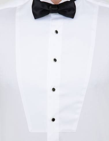 Beyaz Ex. Slim Fit Smokin Gömlek