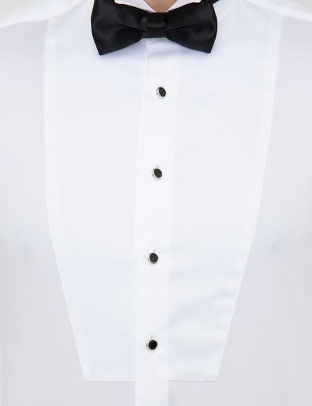 Beyaz Ex. Slim Fit Smokin Gömlek - 50251769008