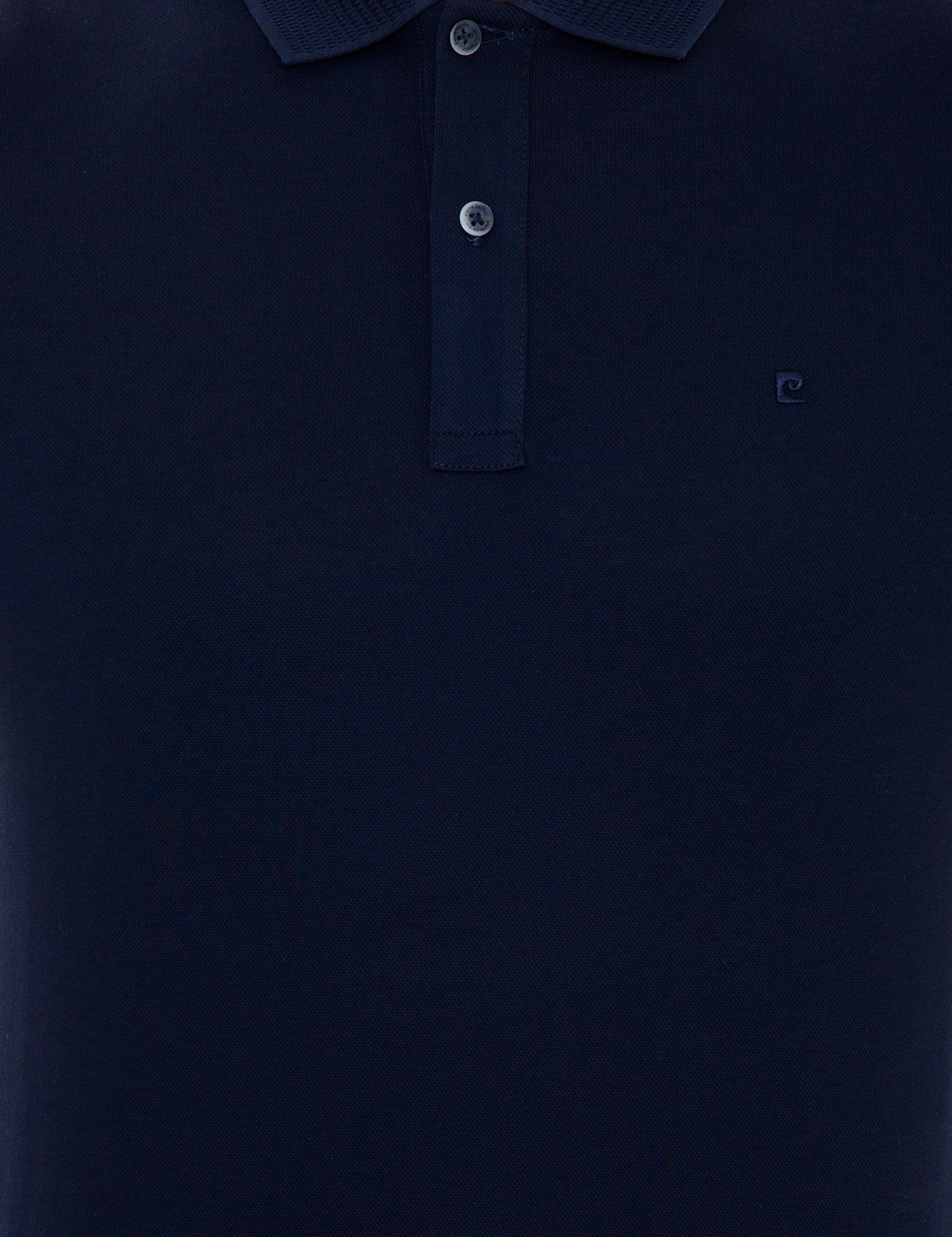 Lacivert Slim Fit Polo Yaka Merserize Tişört