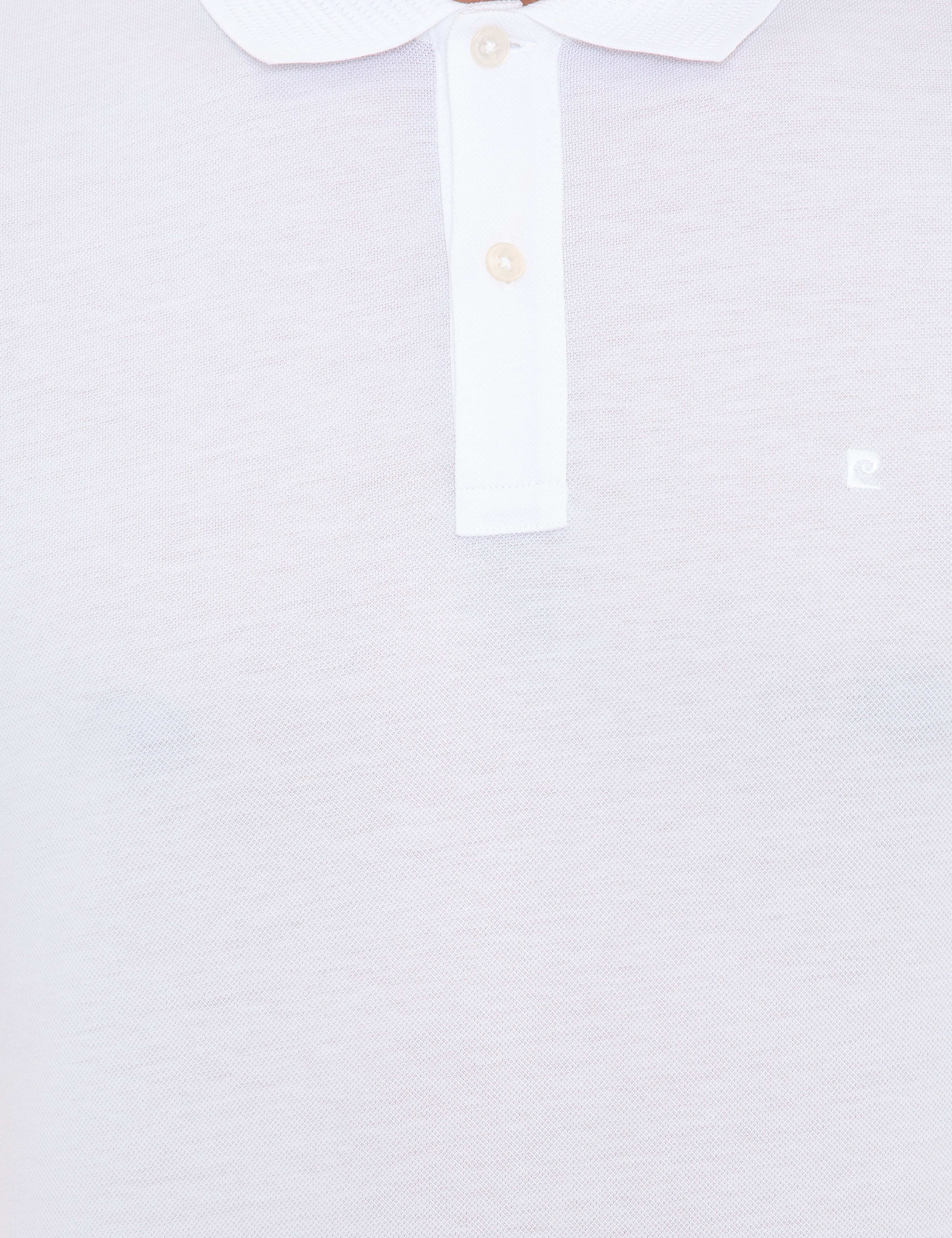 Beyaz Slim Fit Polo Yaka Merserize Tişört - Image 6