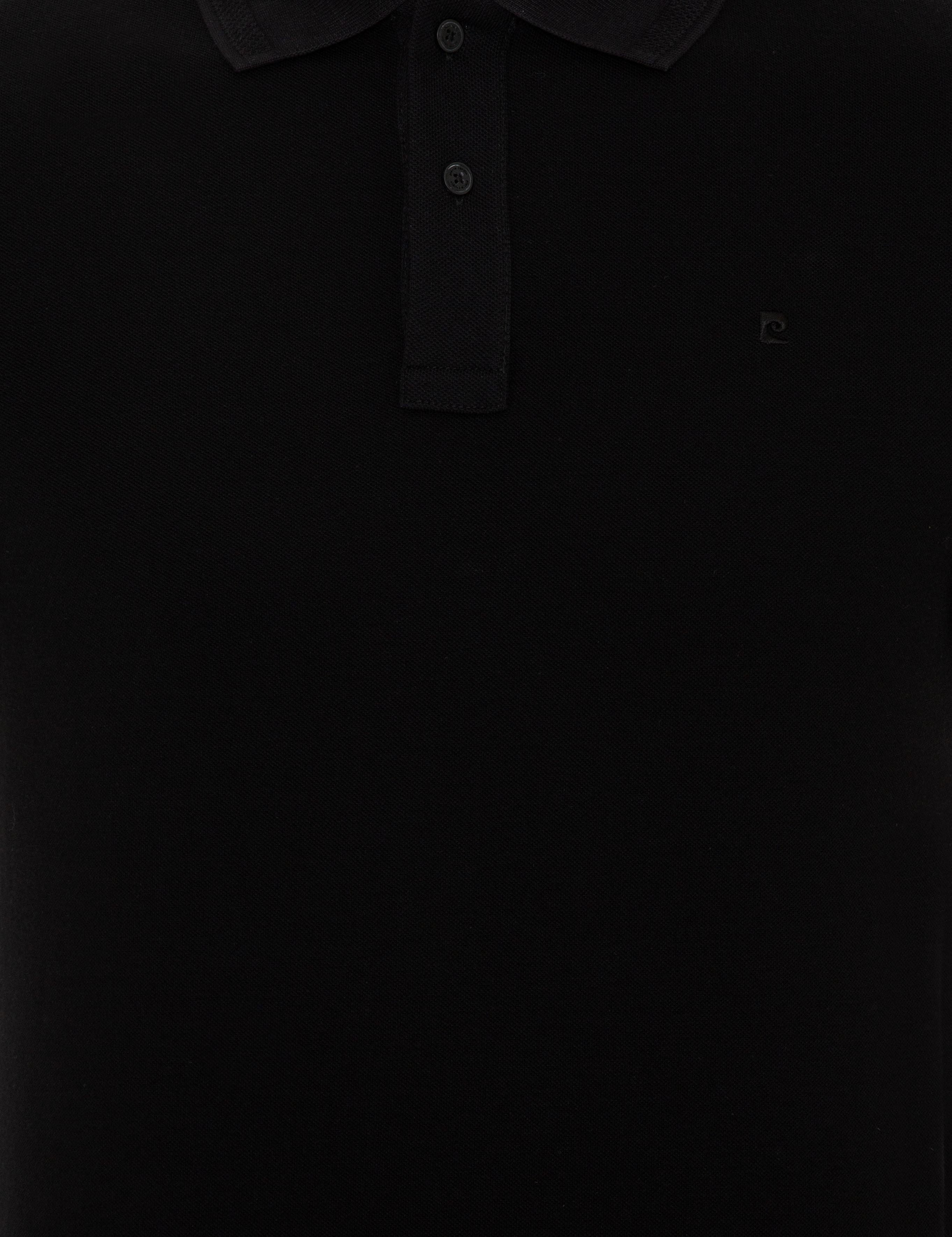 Siyah Slim Fit Polo Yaka Basic Tişört
