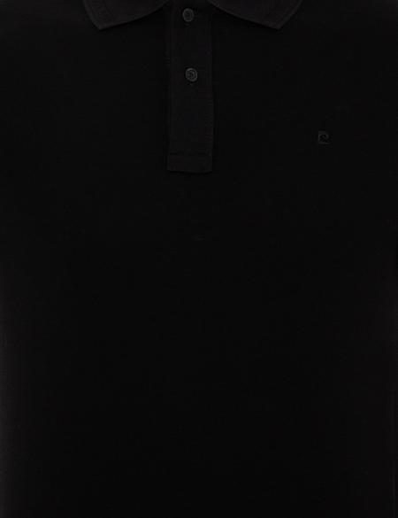 Siyah Slim Fit Polo Yaka Basic Tişört - 50249878012