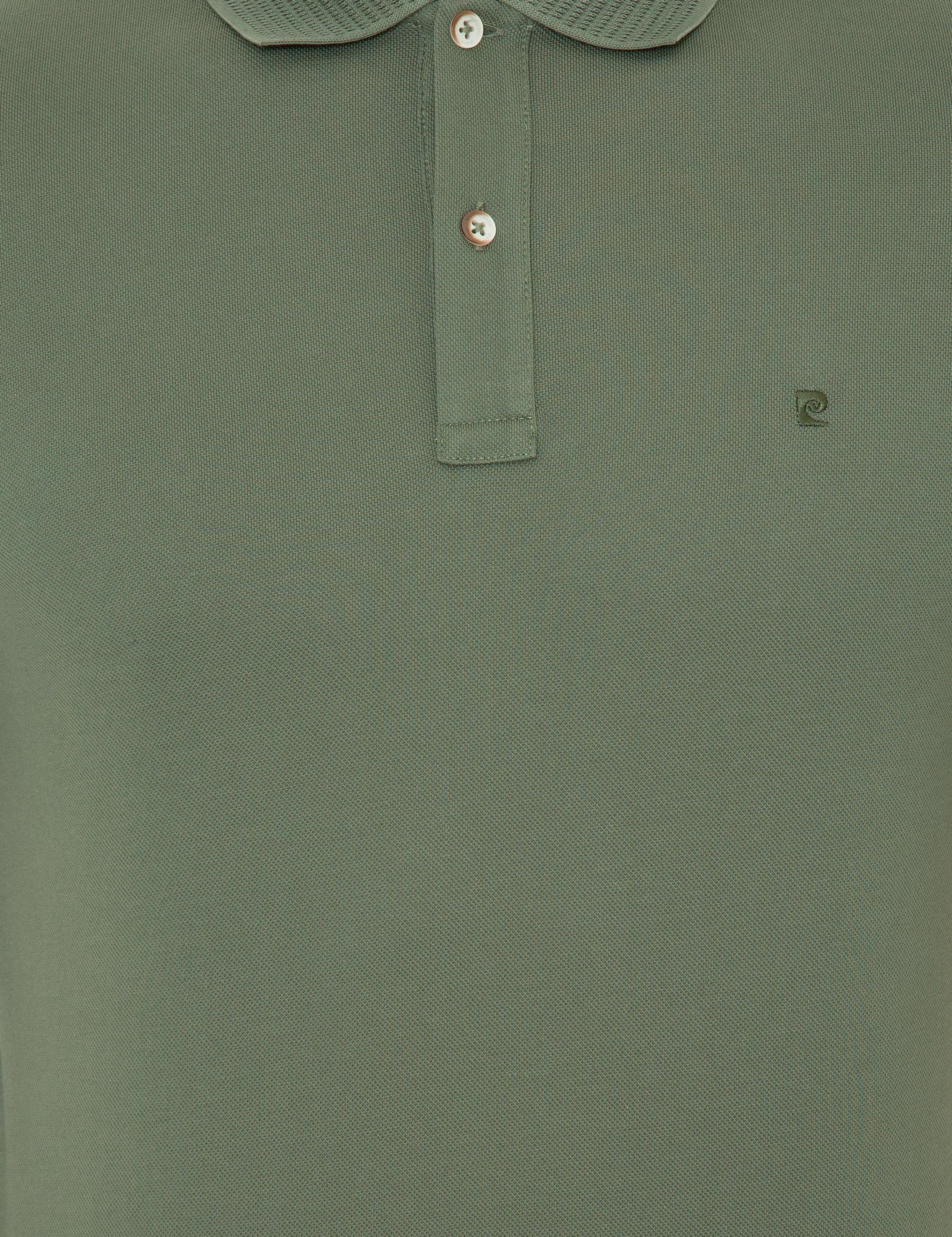 Haki Slim Fit Polo Yaka Merserize Tişört