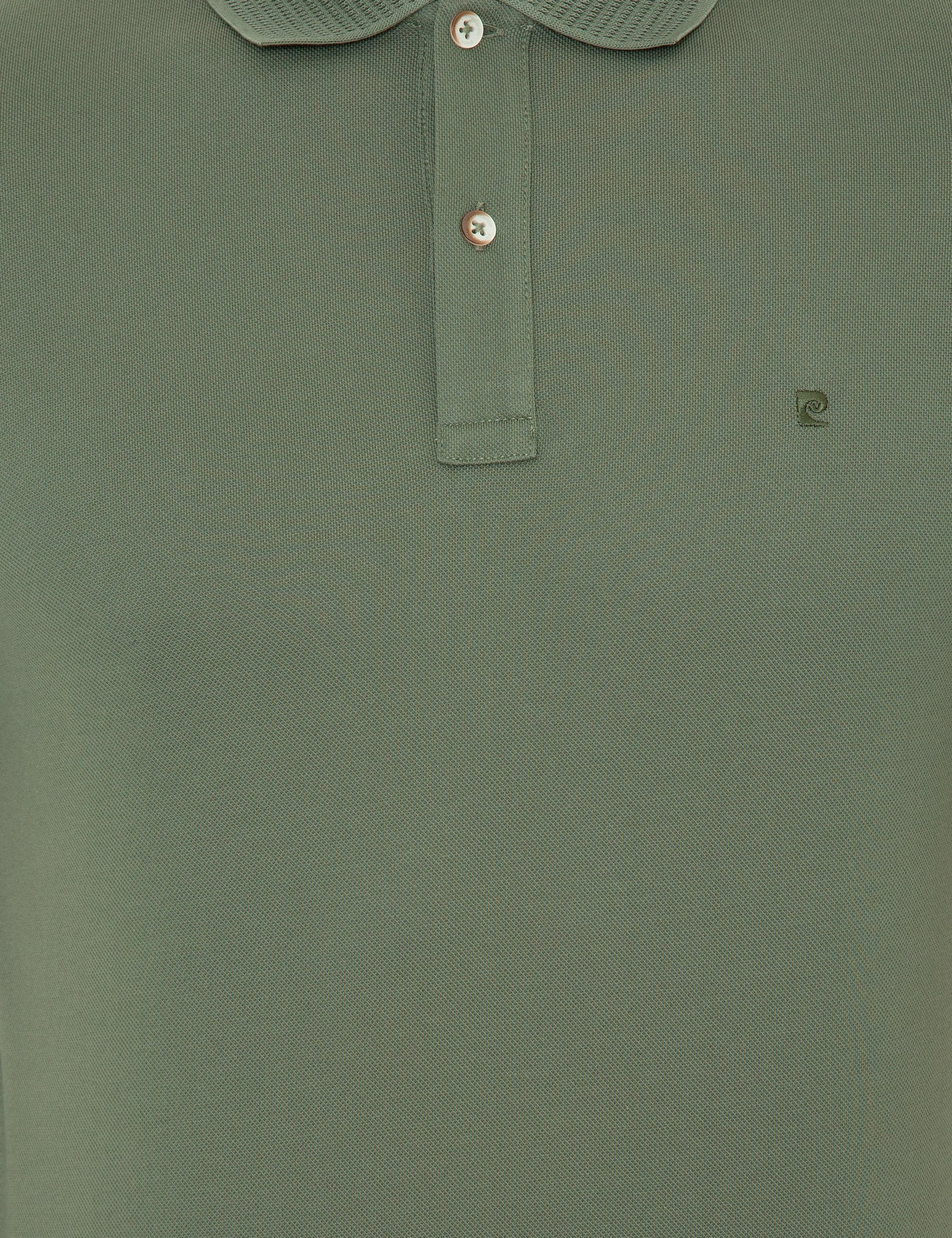 Haki Slim Fit Polo Yaka Merserize Tişört