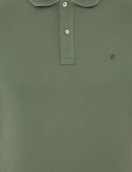 Haki Slim Fit Polo Yaka Merserize Tişört - 50249879079