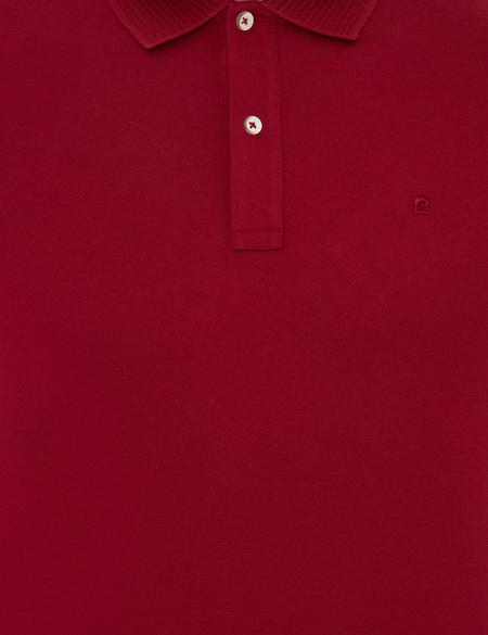 Bordo Slim Fit Polo Yaka Merserize Tişört - 50249879227