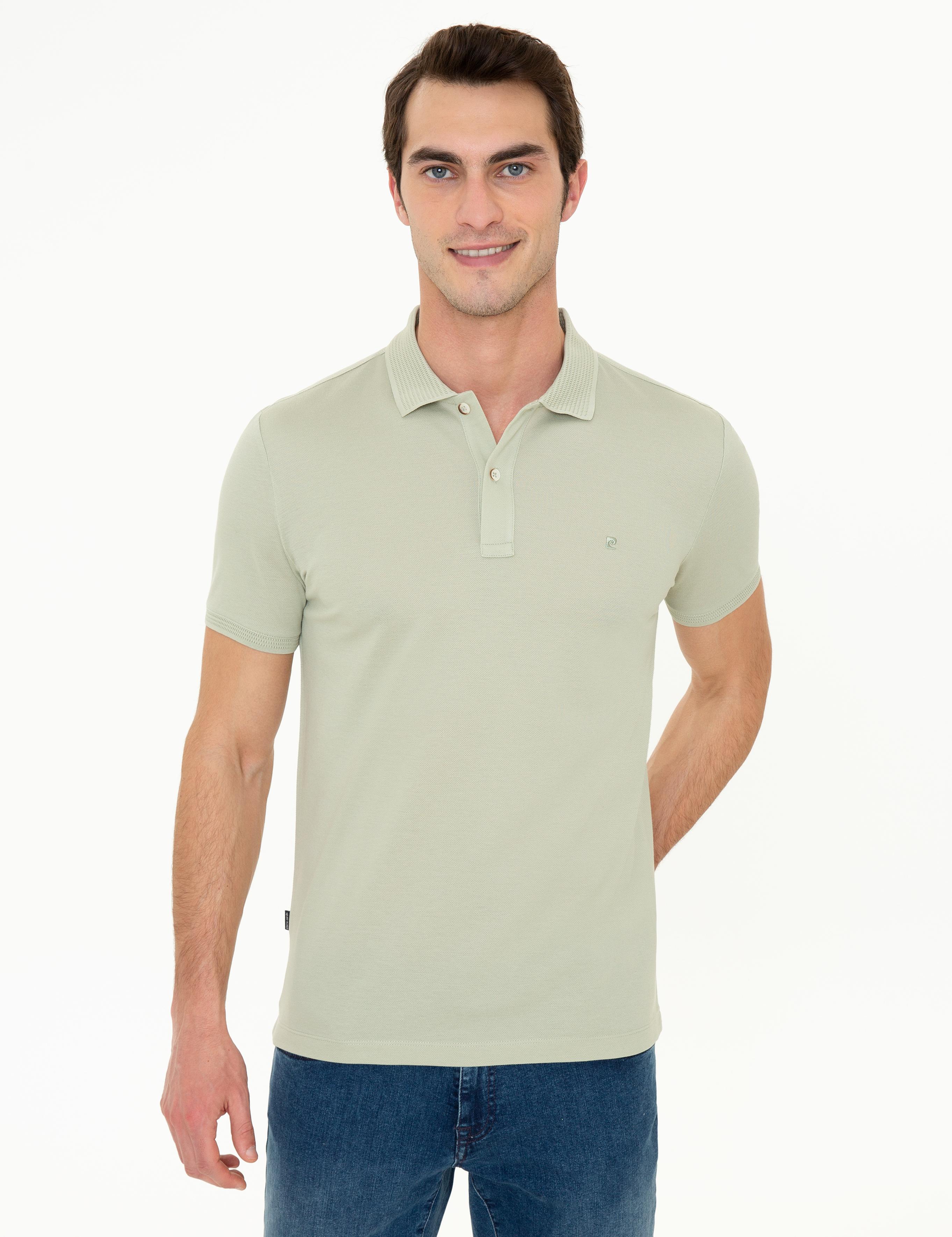 Yeşil Slim Fit Basic Tişört