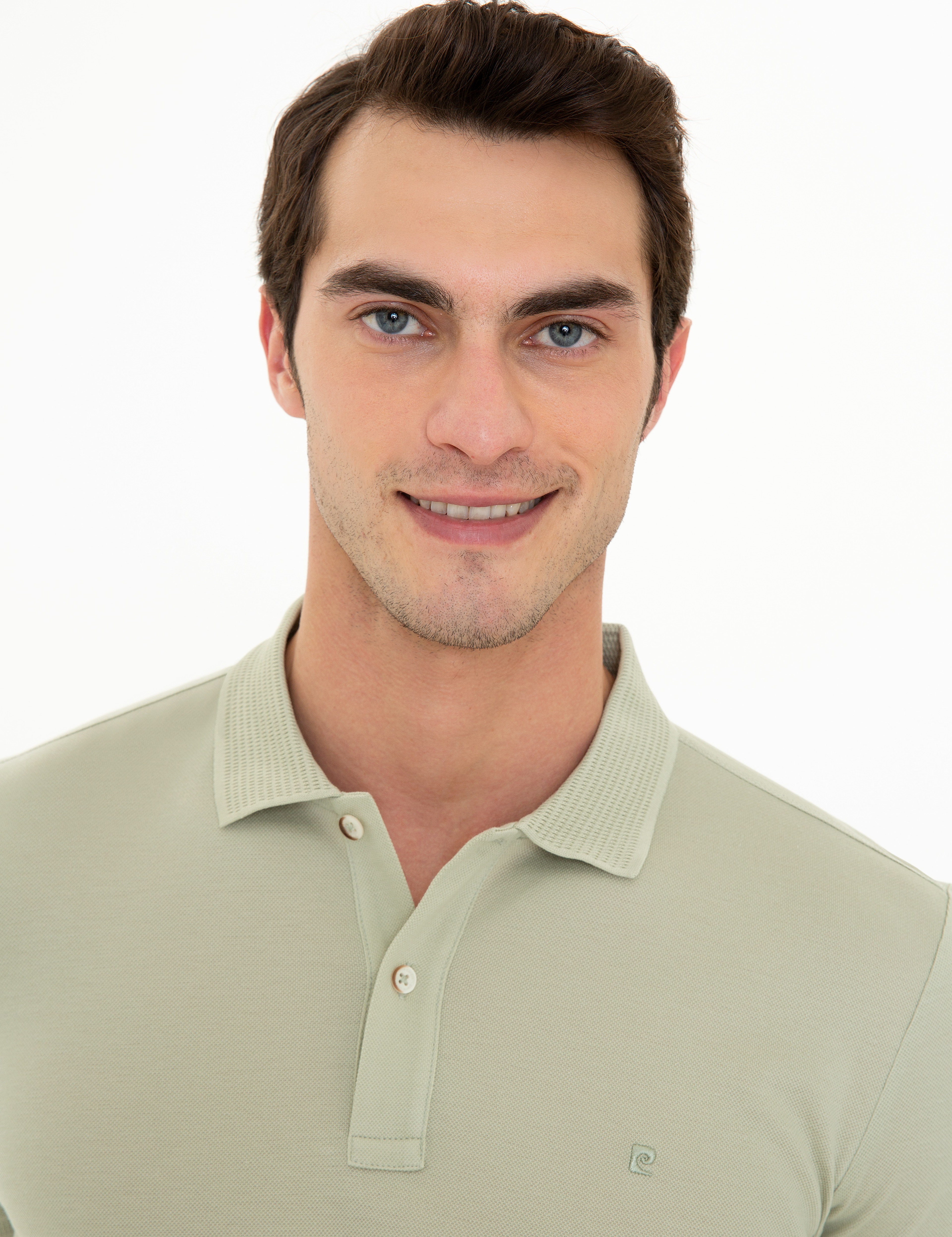 Yeşil Slim Fit Basic Tişört - Image 2