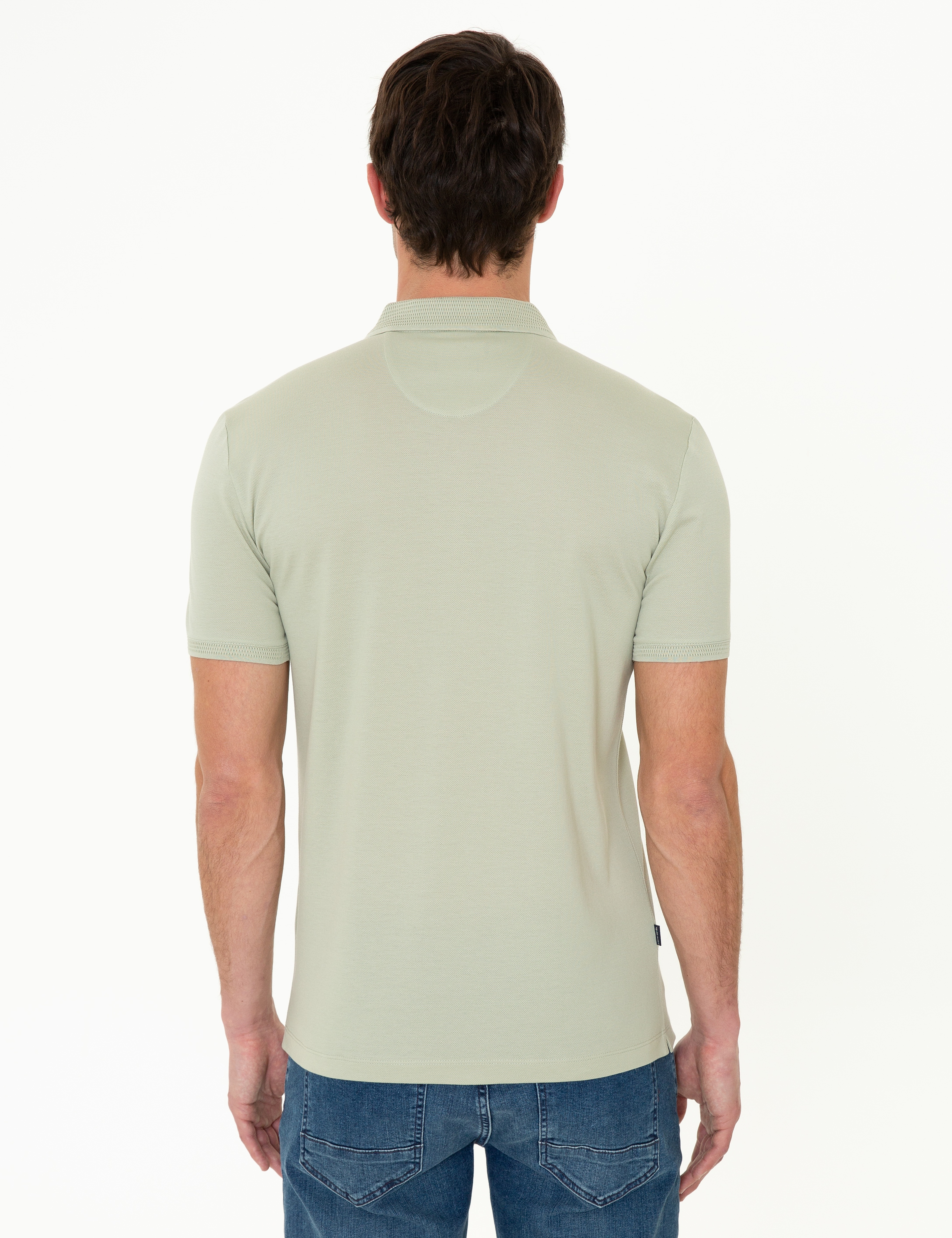 Yeşil Slim Fit Basic Tişört