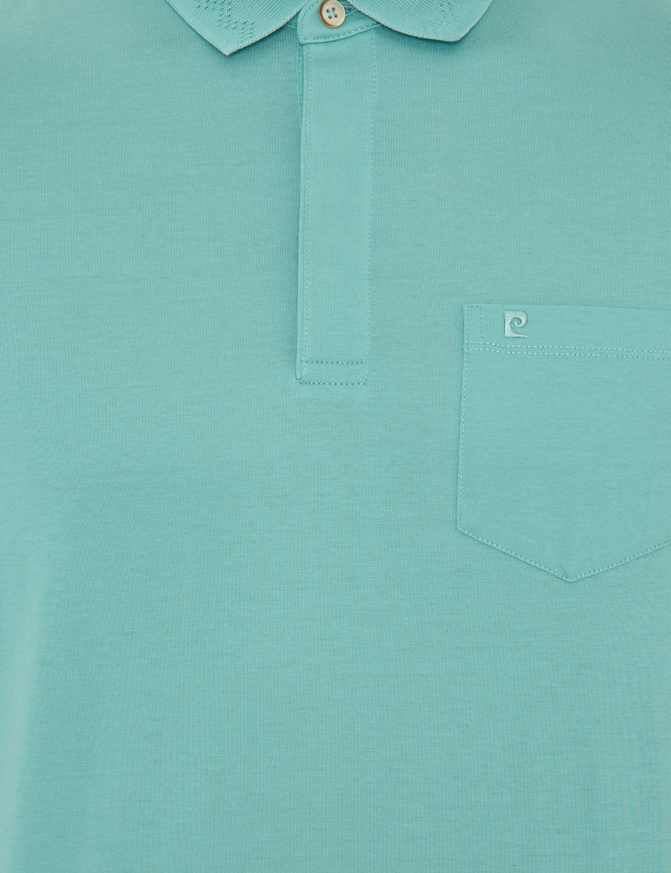 Çağla Yeşili Regular Fit Polo Yaka Merserize Tişört - Image 6