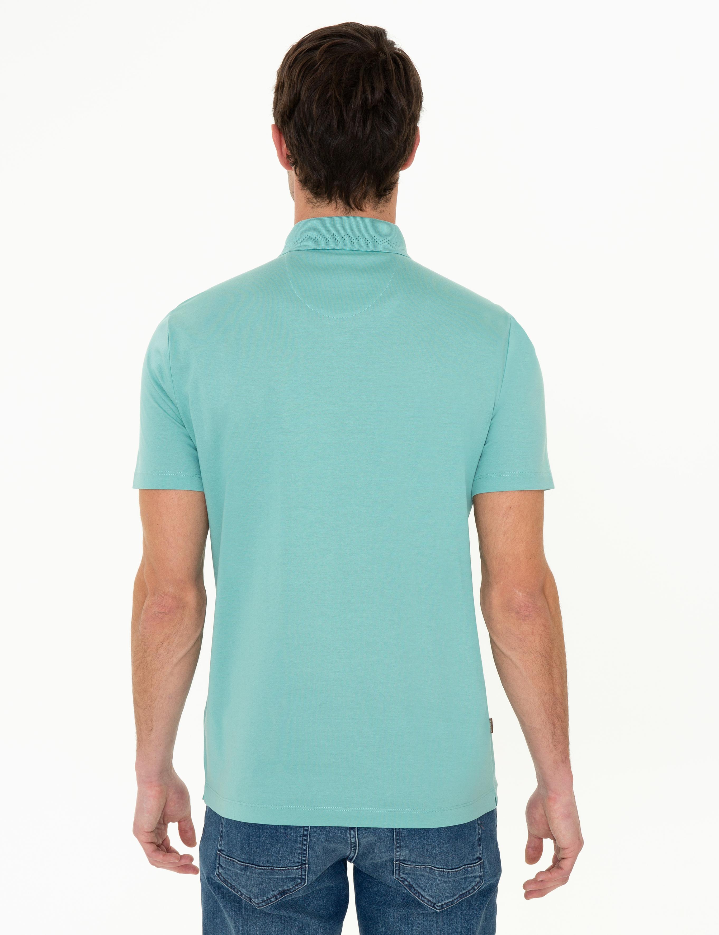 Çağla Yeşili Regular Fit Polo Yaka Merserize Tişört