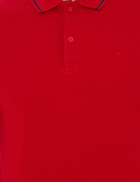 Koyu Kırmızı Slim Fit Polo Yaka Basic Tişört - 50252448086