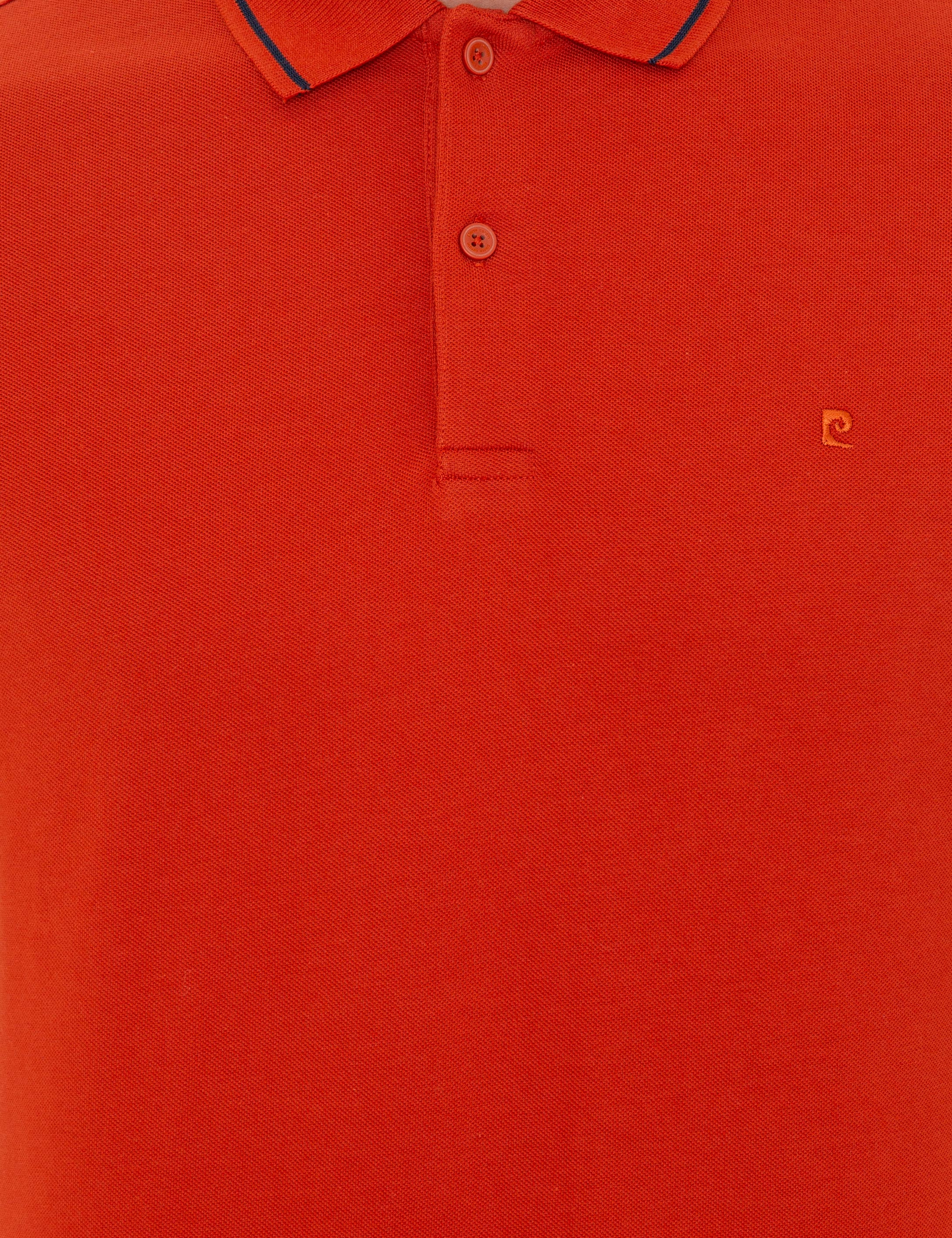 Kiremit Slim Fit Polo Yaka Basic Tişört - Image 6