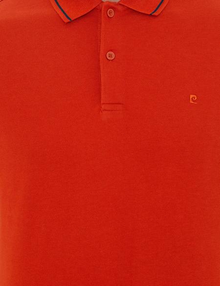 Kiremit Slim Fit Polo Yaka Basic Tişört - 50252448110