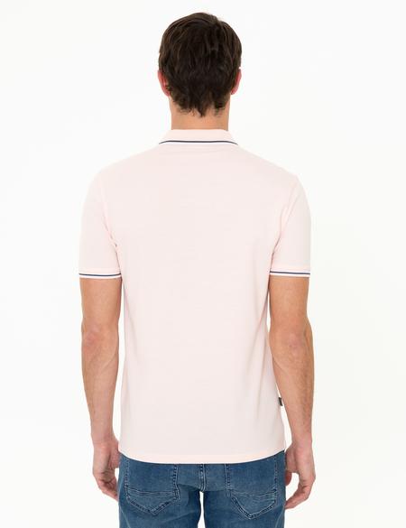 Pembe Slim Fit Polo Yaka Basic Tişört - 50252448118