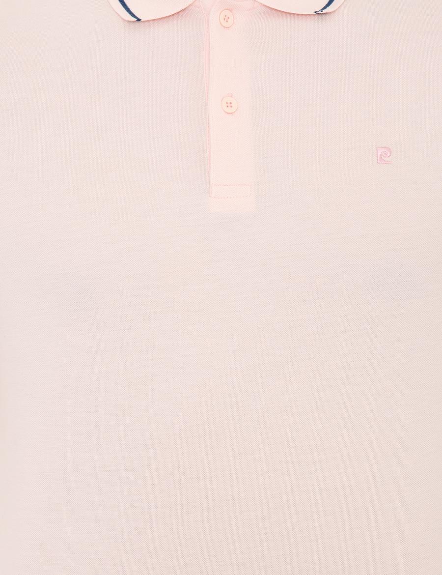 Pembe Slim Fit Polo Yaka Basic Tişört