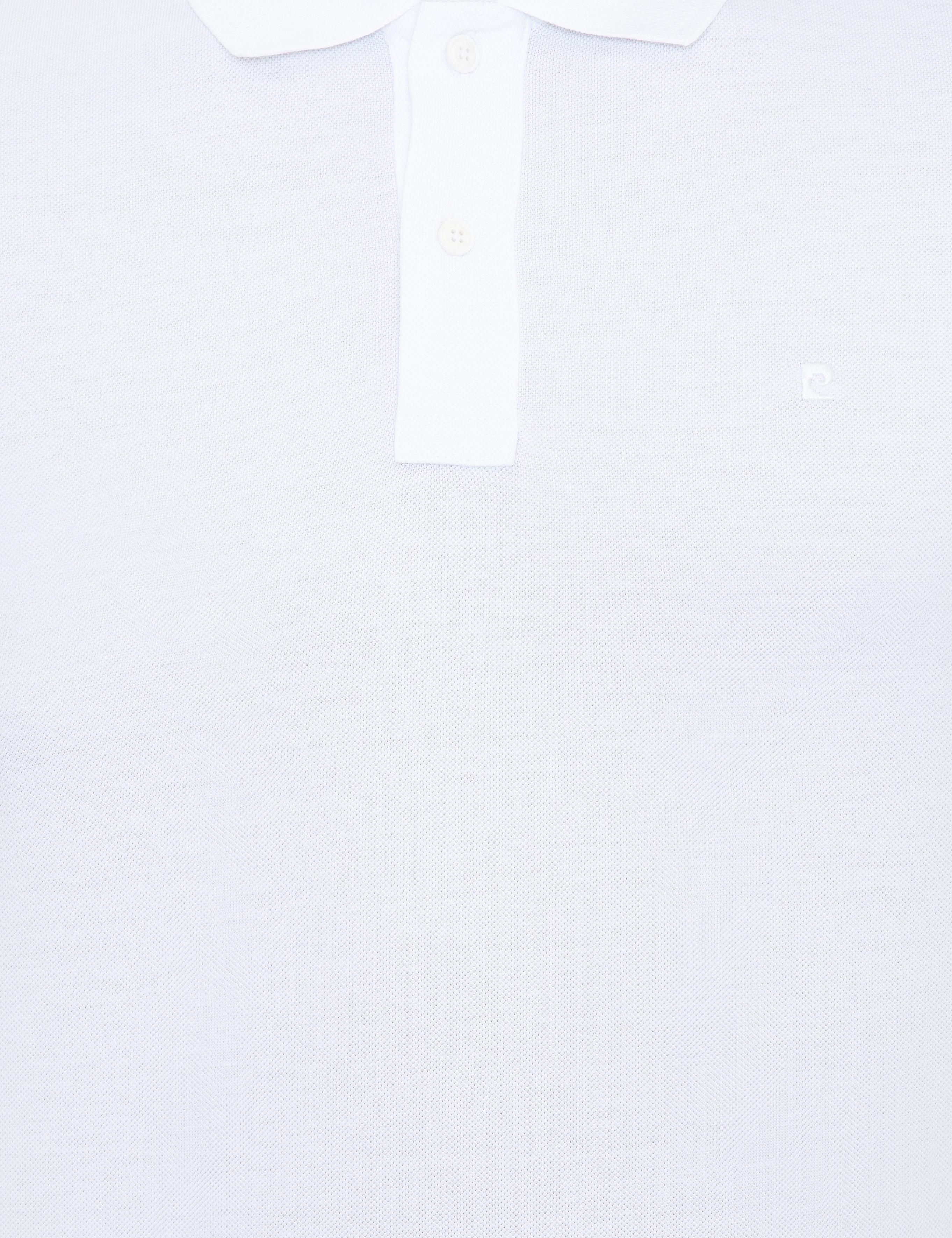 Beyaz Slim Fit Polo Yaka Basic Tişört