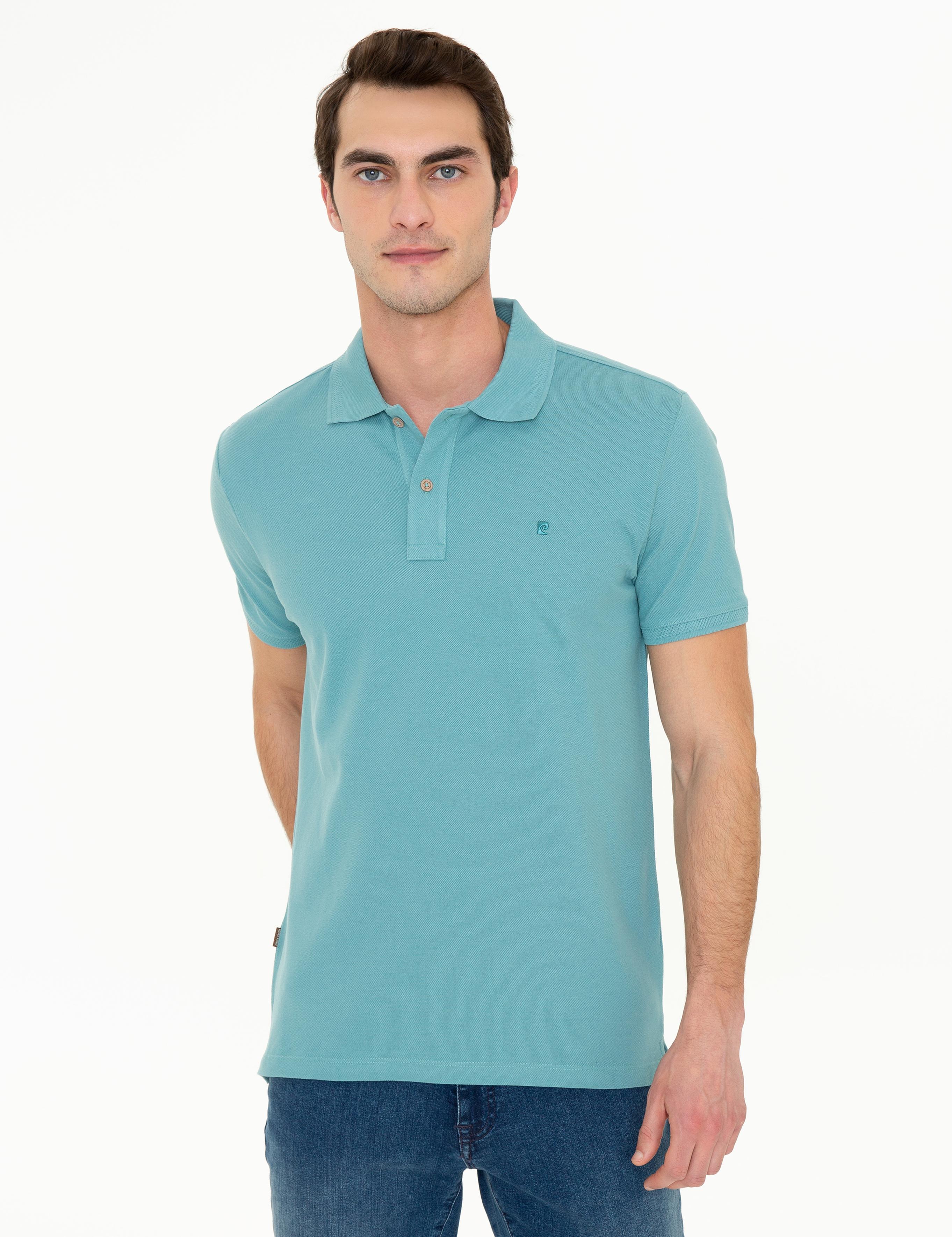 Çağla Yeşili Slim Fit Polo Yaka Basic Tişört