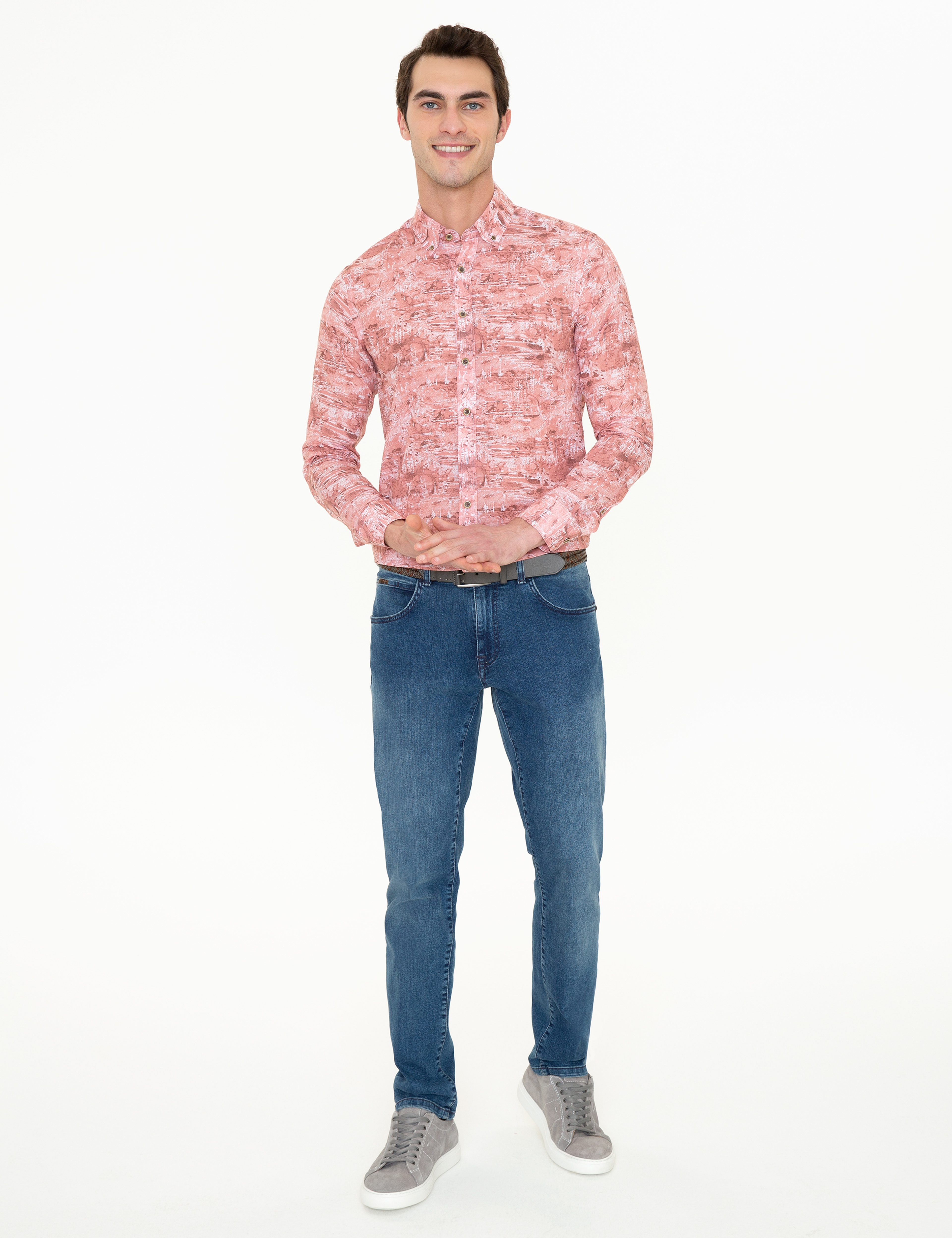 Somon Slim Fit Uzun Kollu Gömlek