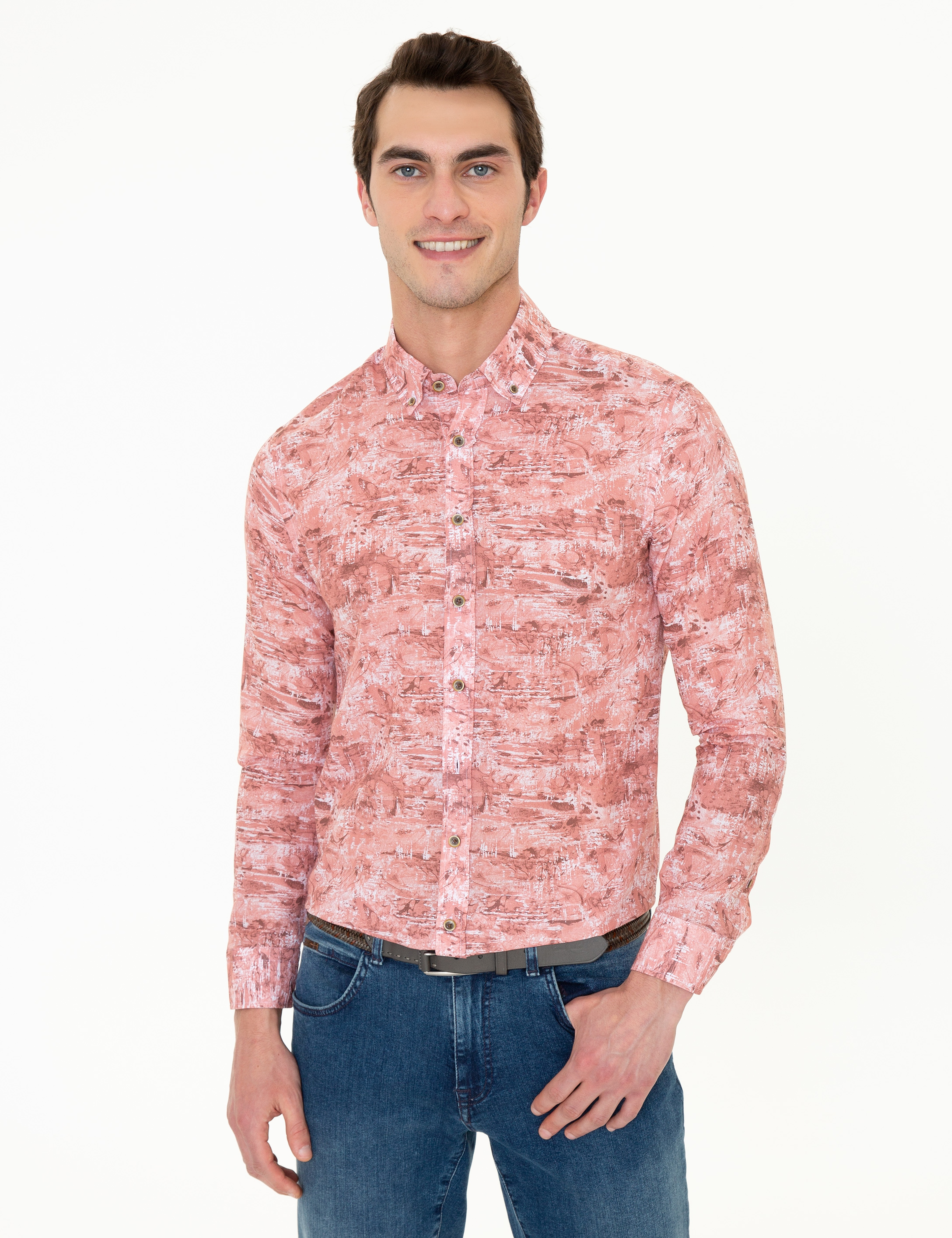 Somon Slim Fit Uzun Kollu Gömlek