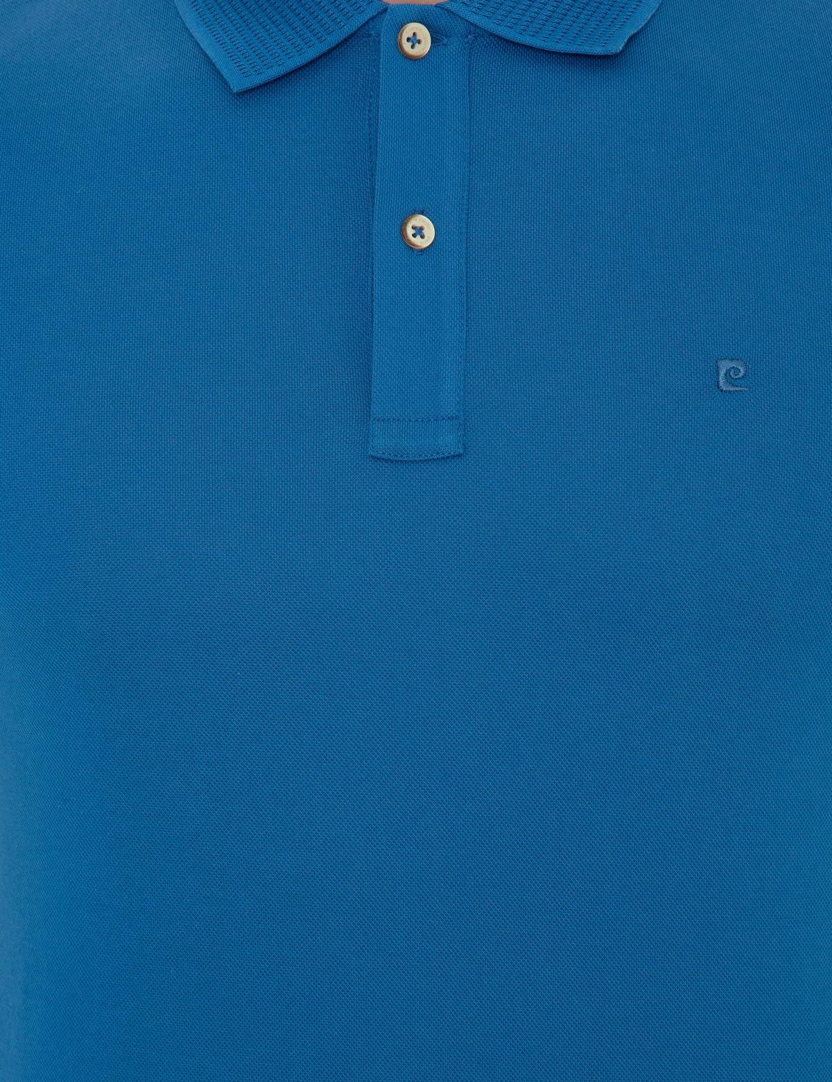 Lacivert Slim Fit Polo Yaka Merserize Tişört - 50249879035