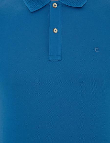 Lacivert Slim Fit Polo Yaka Merserize Tişört - 50249879035