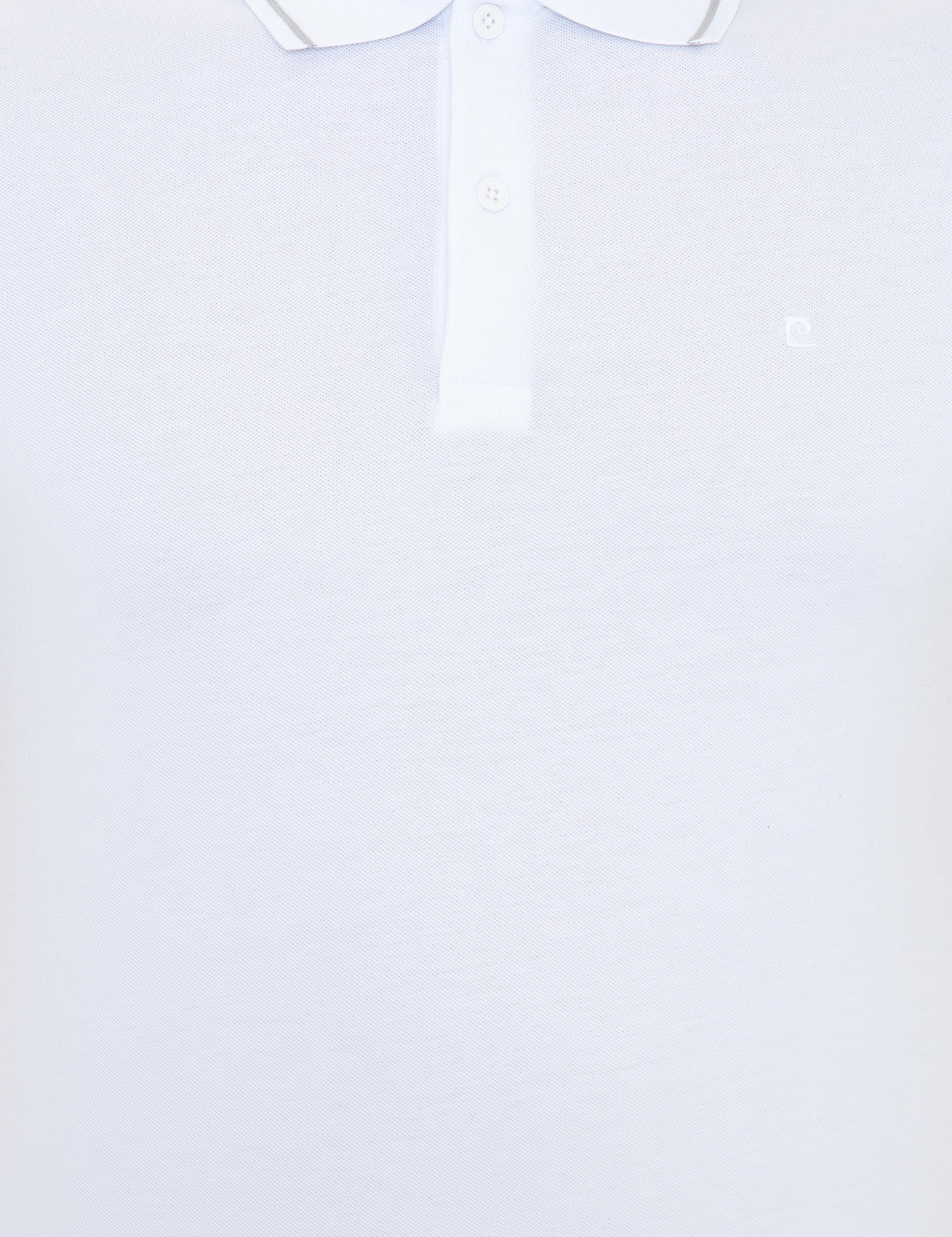 Beyaz Slim Fit Polo Yaka Basic Tişört