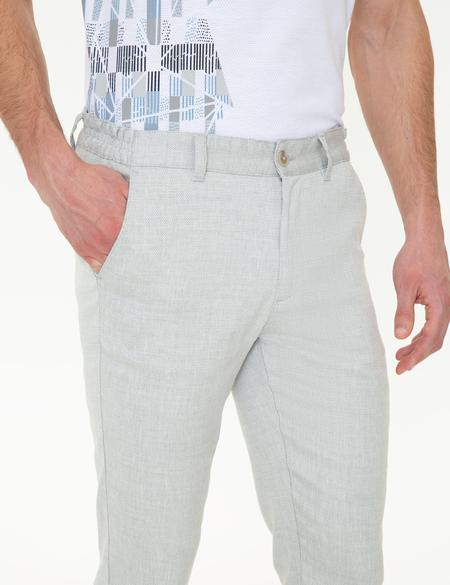 Gri Slim Fit Kanvas Pantolon - 50246537091