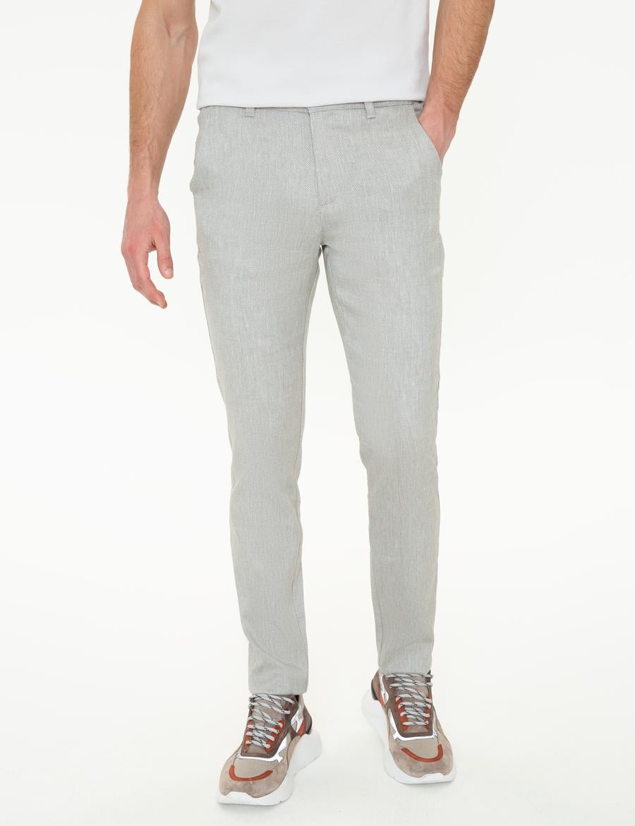 Haki Slim Fit Kanvas Pantolon