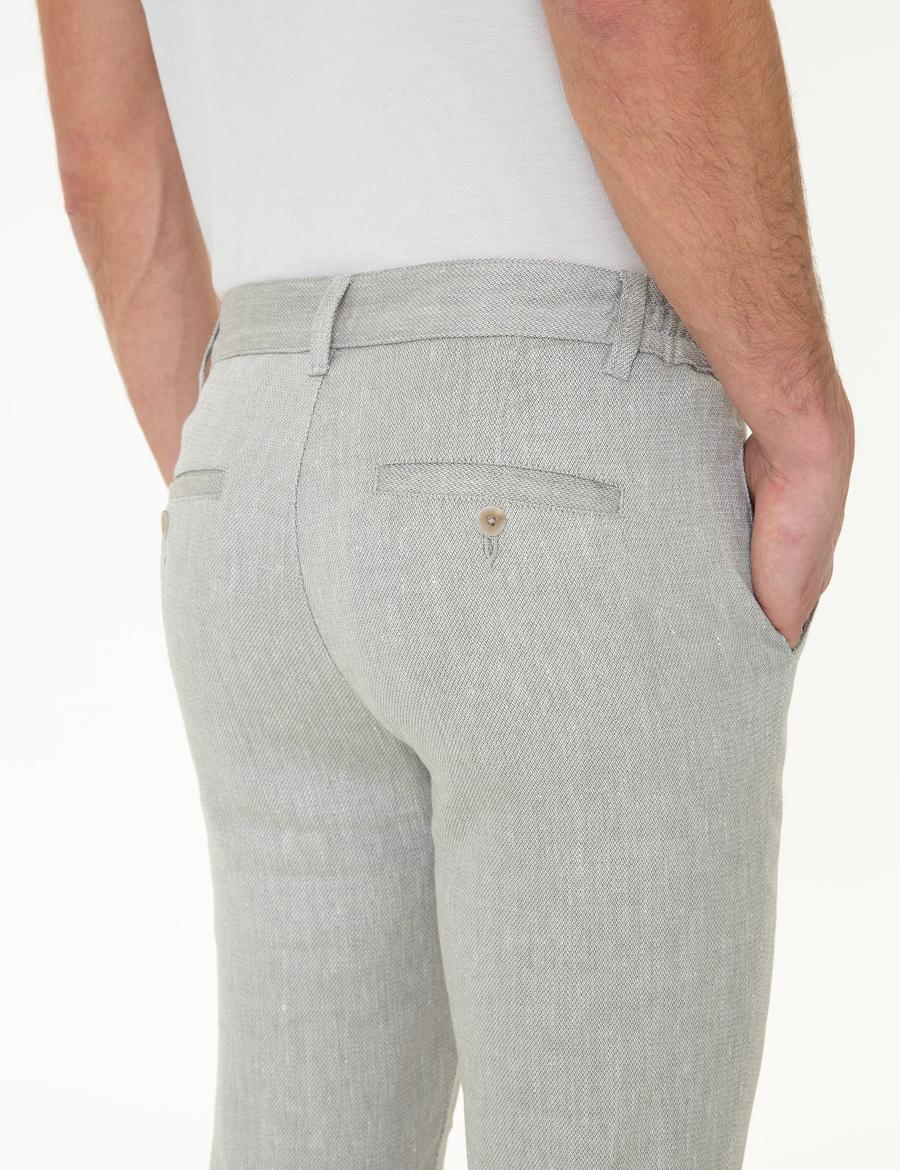 Haki Slim Fit Kanvas Pantolon