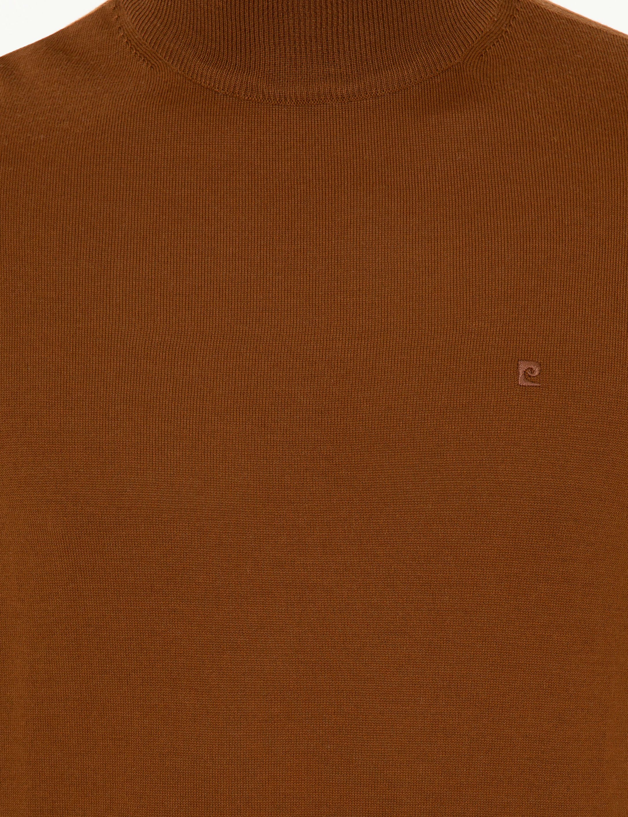 Pierre Cardin Taba Regular Fit Yarım Balıkçı Yaka Yün Karışımlı Basic Triko Kazak görsel 6