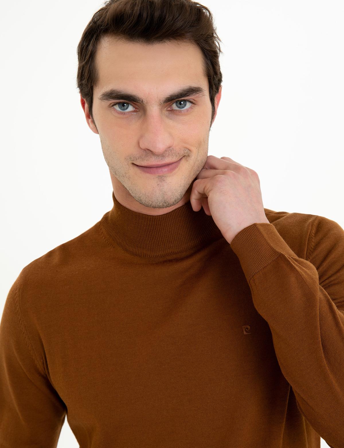 Taba Regular Fit Yarım Balıkçı Yaka Yün Karışımlı Basic Triko Kazak - 50236754161