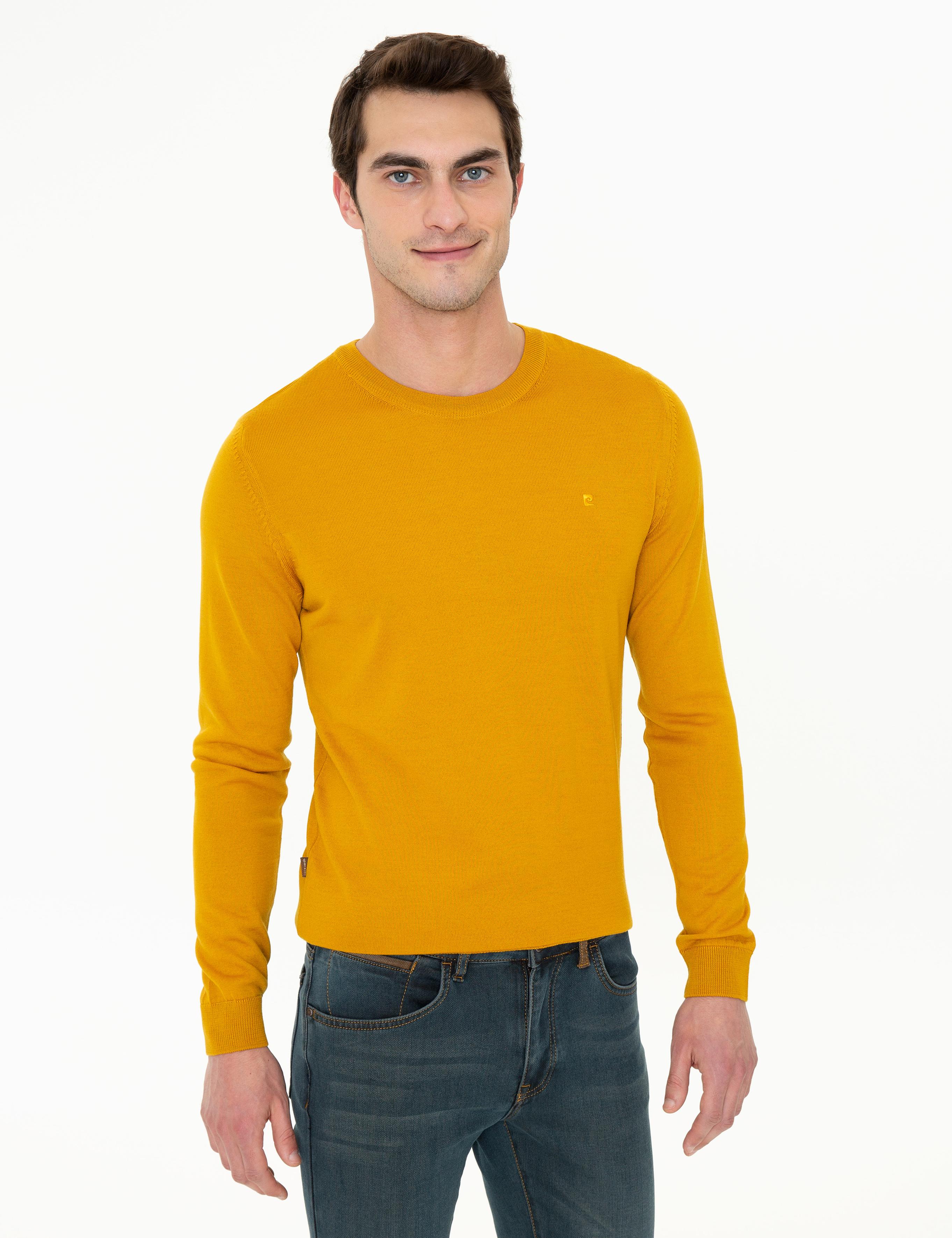 Safran Regular Fit Bisiklet Yaka Yün Karışımlı Basic Triko Kazak