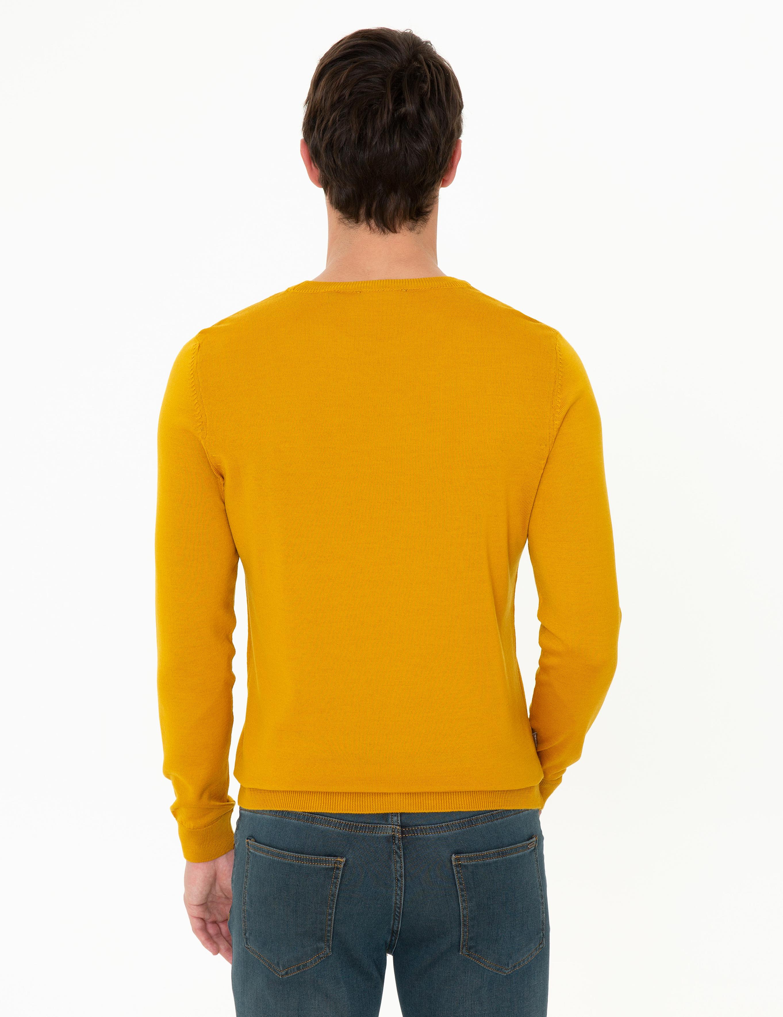 Safran Regular Fit Bisiklet Yaka Yün Karışımlı Basic Triko Kazak