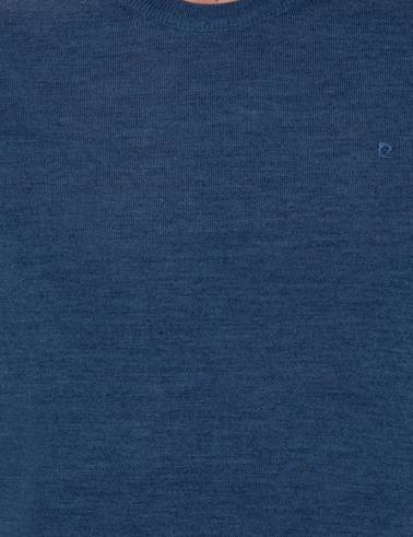 İndigo Regular Fit Bisiklet Yaka Yün Karışımlı Basic Triko Kazak